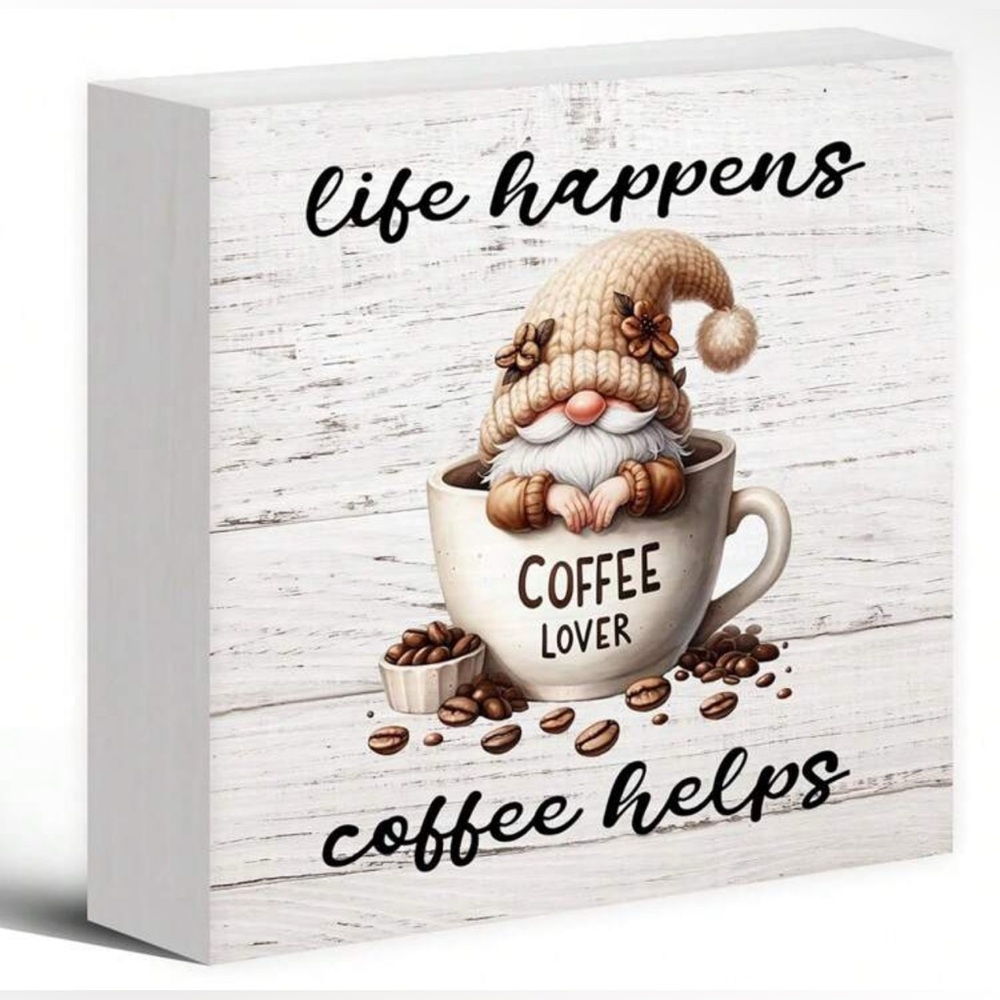 Coffee Gnome PVC Decor